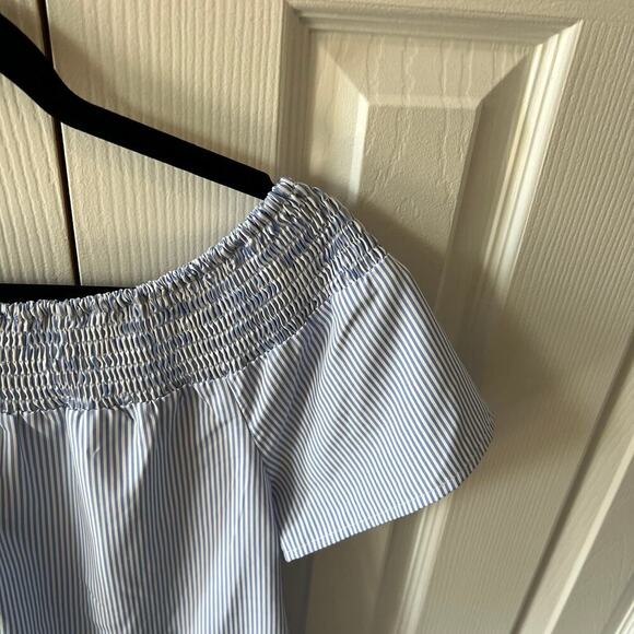 Alice Blue for StitchFix Malika Off The Shoulder Shirt with Floral Embroidery M - Picture 6 of 9